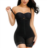 Abnehmbare Träger, Reißverschluss, schlankmachender Body Shaper - Schwarz